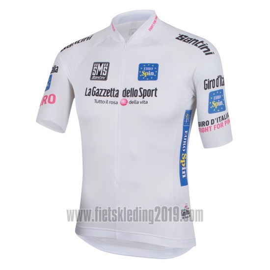 2016 Fietskleding Giro D'italie Wit Korte Mouwen en Koersbroek